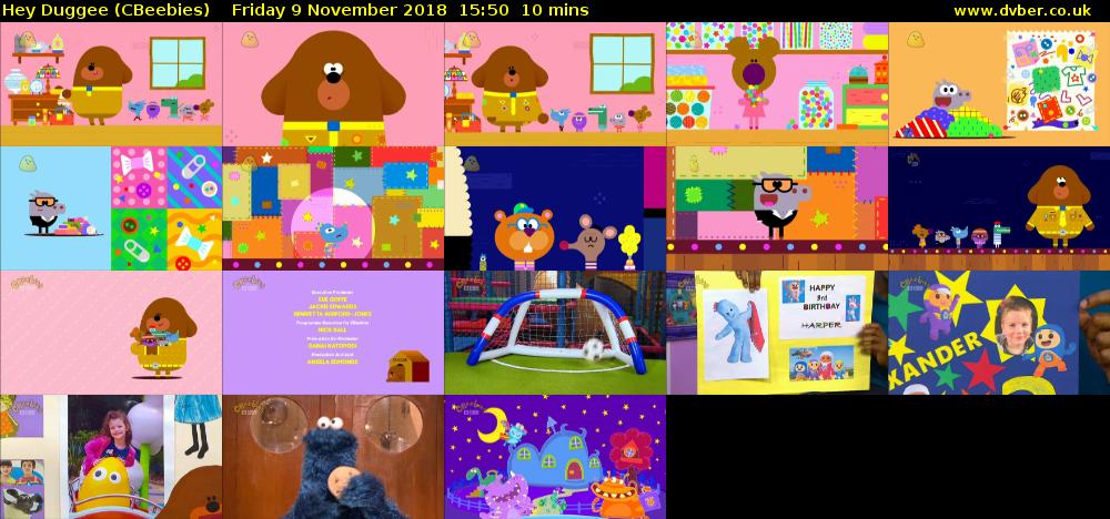 Hey Duggee (CBeebies) Friday 9 November 2018 15:50 - 16:00