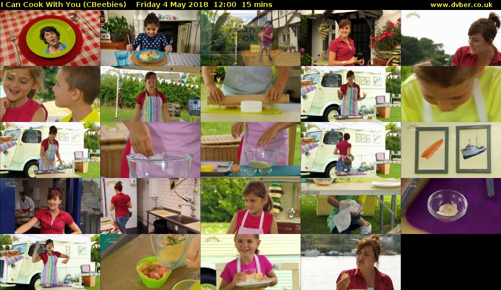 I Can Cook With You (CBeebies) Friday 4 May 2018 12:00 - 12:15