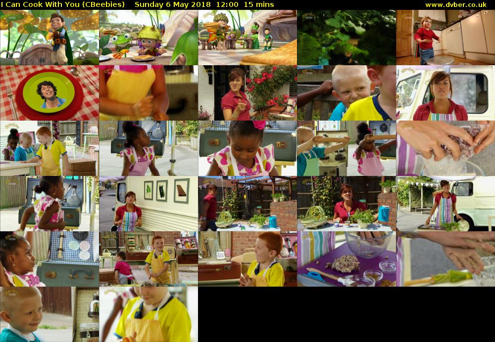 I Can Cook With You (CBeebies) Sunday 6 May 2018 12:00 - 12:15