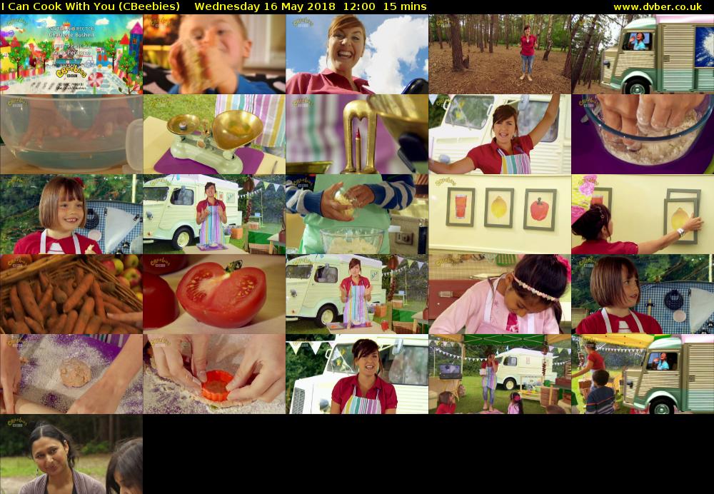 I Can Cook With You (CBeebies) Wednesday 16 May 2018 12:00 - 12:15