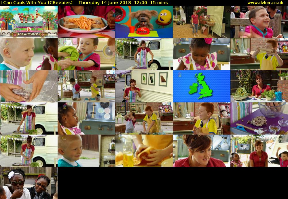 I Can Cook With You (CBeebies) Thursday 14 June 2018 12:00 - 12:15