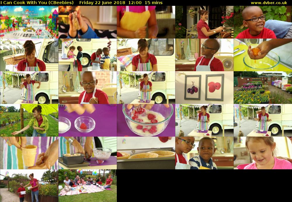 I Can Cook With You (CBeebies) Friday 22 June 2018 12:00 - 12:15