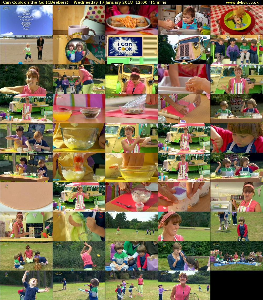I Can Cook on the Go (CBeebies) Wednesday 17 January 2018 12:00 - 12:15