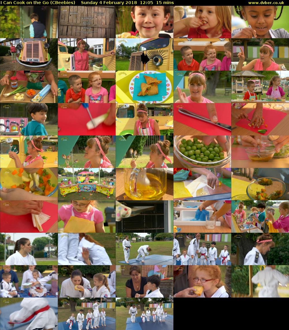 I Can Cook on the Go (CBeebies) Sunday 4 February 2018 12:05 - 12:20