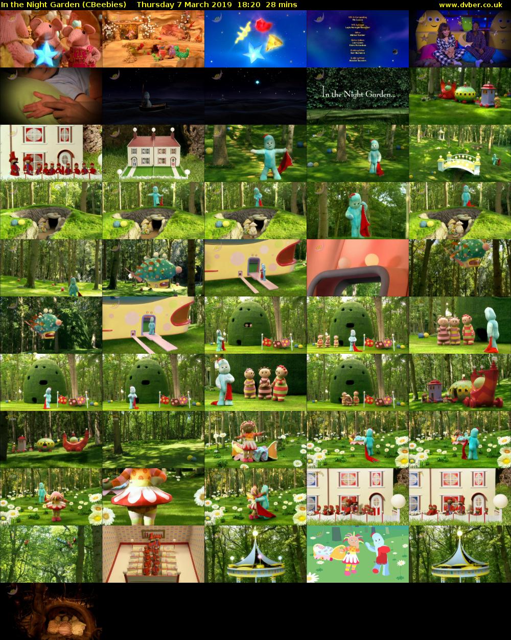 In the Night Garden (CBeebies) Thursday 7 March 2019 18:20 - 18:48