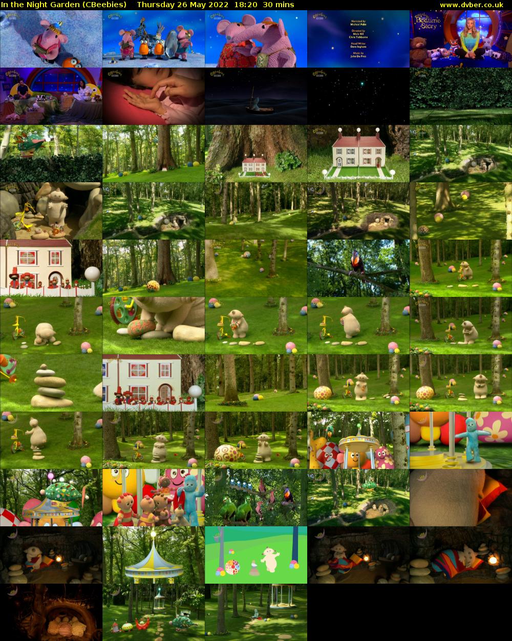 In the Night Garden (CBeebies) Thursday 26 May 2022 18:20 - 18:50