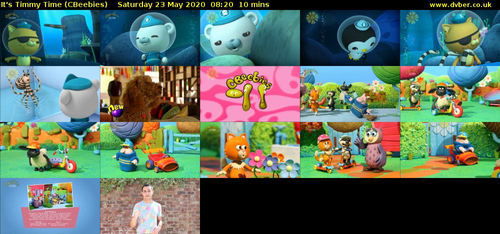 It's Timmy Time (CBeebies) Saturday 23 May 2020 08:20 - 08:30
