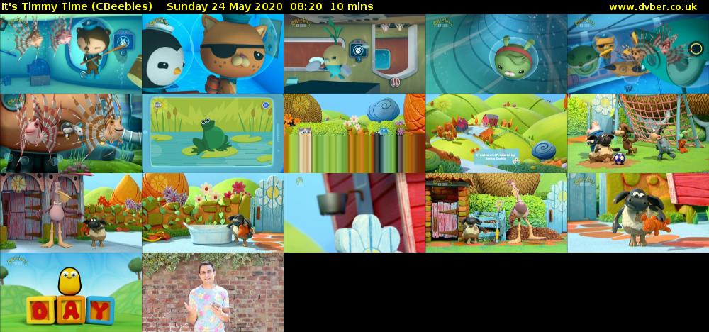 It's Timmy Time (CBeebies) Sunday 24 May 2020 08:20 - 08:30