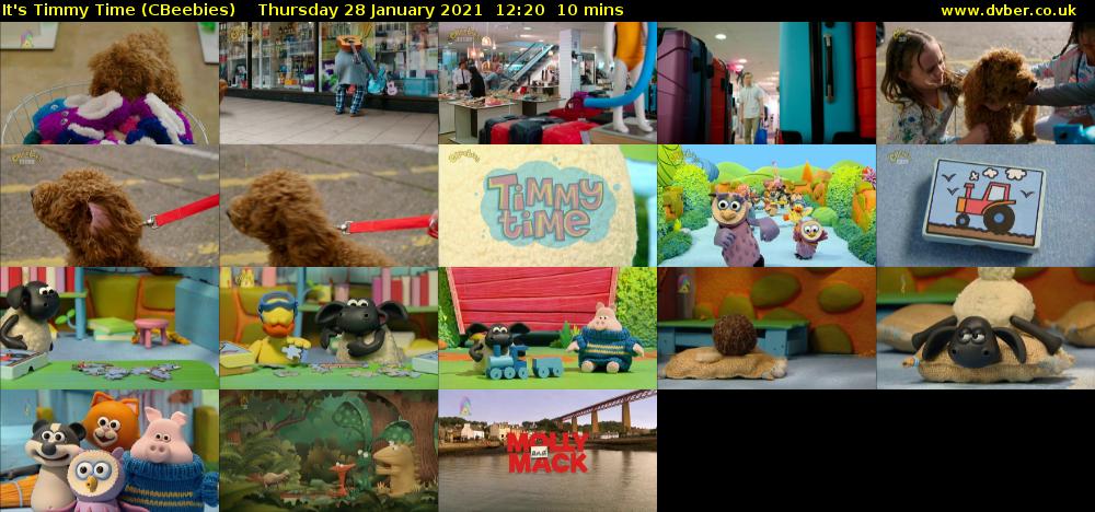 It's Timmy Time (CBeebies) Thursday 28 January 2021 12:20 - 12:30