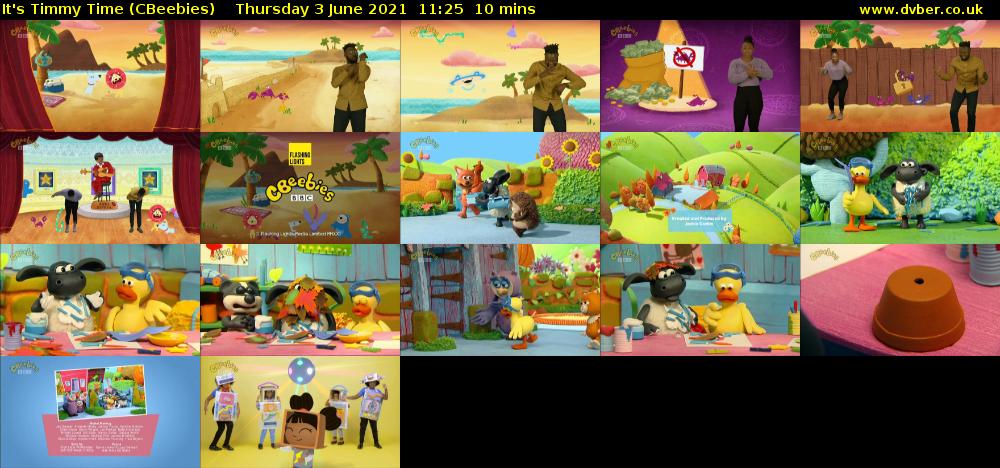 It's Timmy Time (CBeebies) Thursday 3 June 2021 11:25 - 11:35