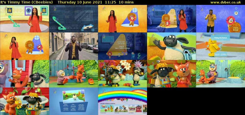 It's Timmy Time (CBeebies) Thursday 10 June 2021 11:25 - 11:35