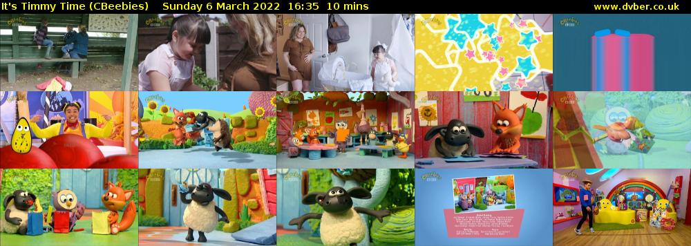 It's Timmy Time (CBeebies) Sunday 6 March 2022 16:35 - 16:45