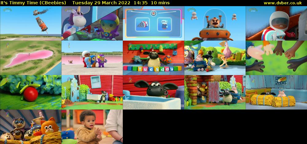 It's Timmy Time (CBeebies) Tuesday 29 March 2022 14:35 - 14:45