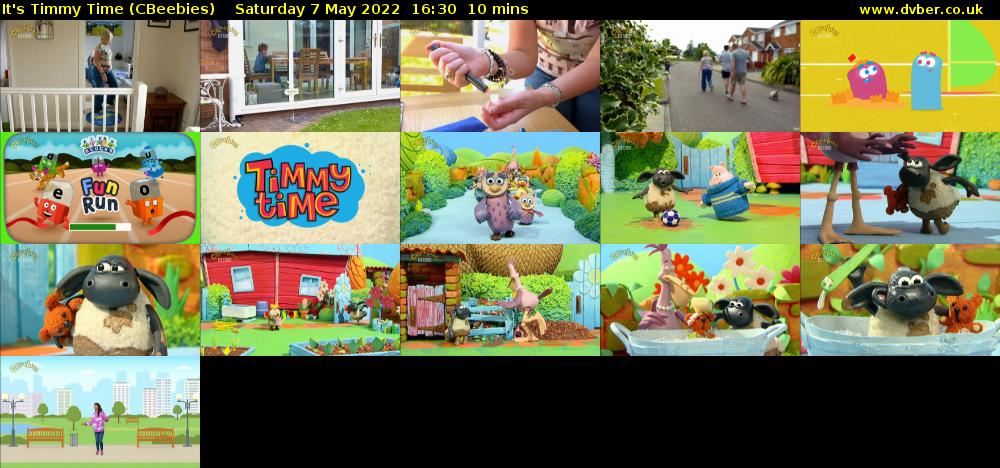 It's Timmy Time (CBeebies) Saturday 7 May 2022 16:30 - 16:40