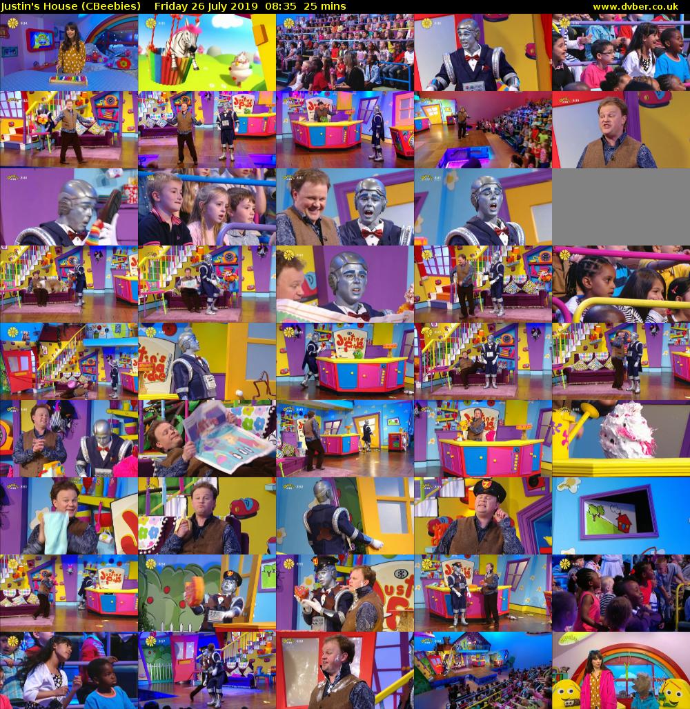 Justin's House (CBeebies) Friday 26 July 2019 08:35 - 09:00