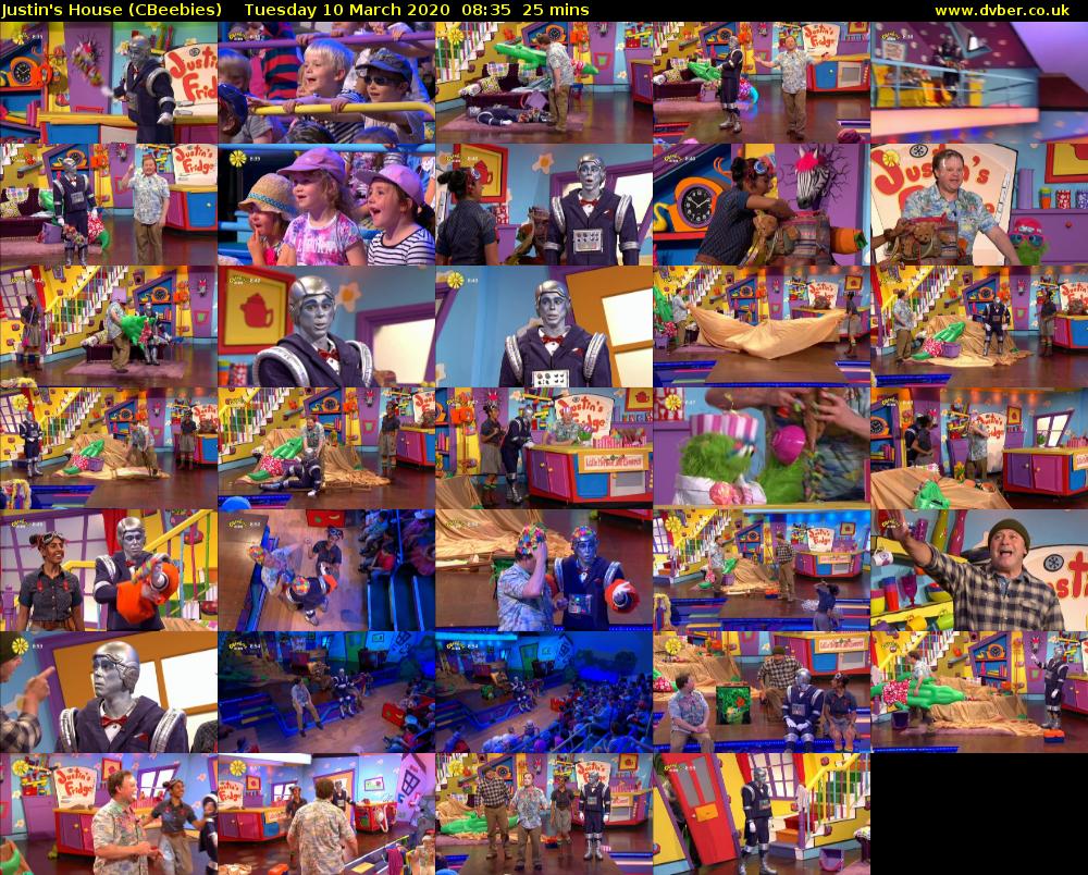 Justin's House (CBeebies) Tuesday 10 March 2020 08:35 - 09:00