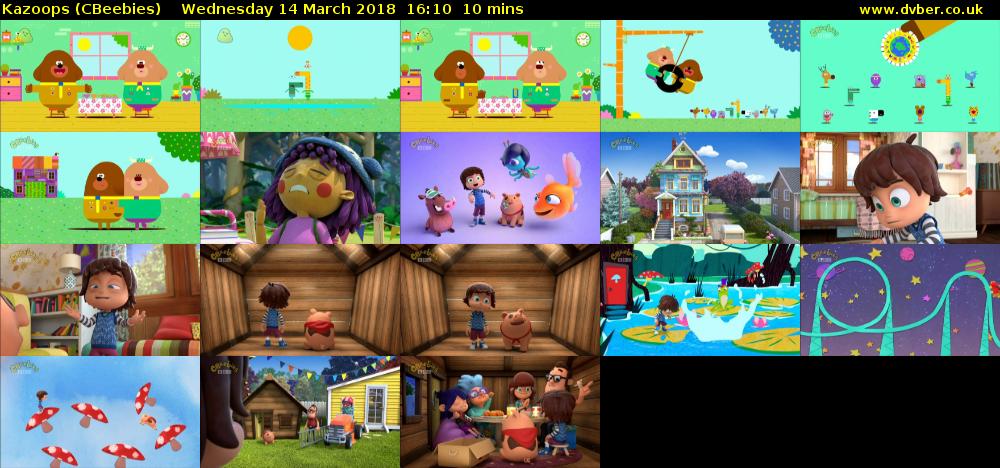 Kazoops (CBeebies) Wednesday 14 March 2018 16:10 - 16:20