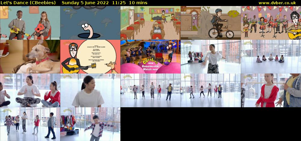 Let's Dance (CBeebies) Sunday 5 June 2022 11:25 - 11:35