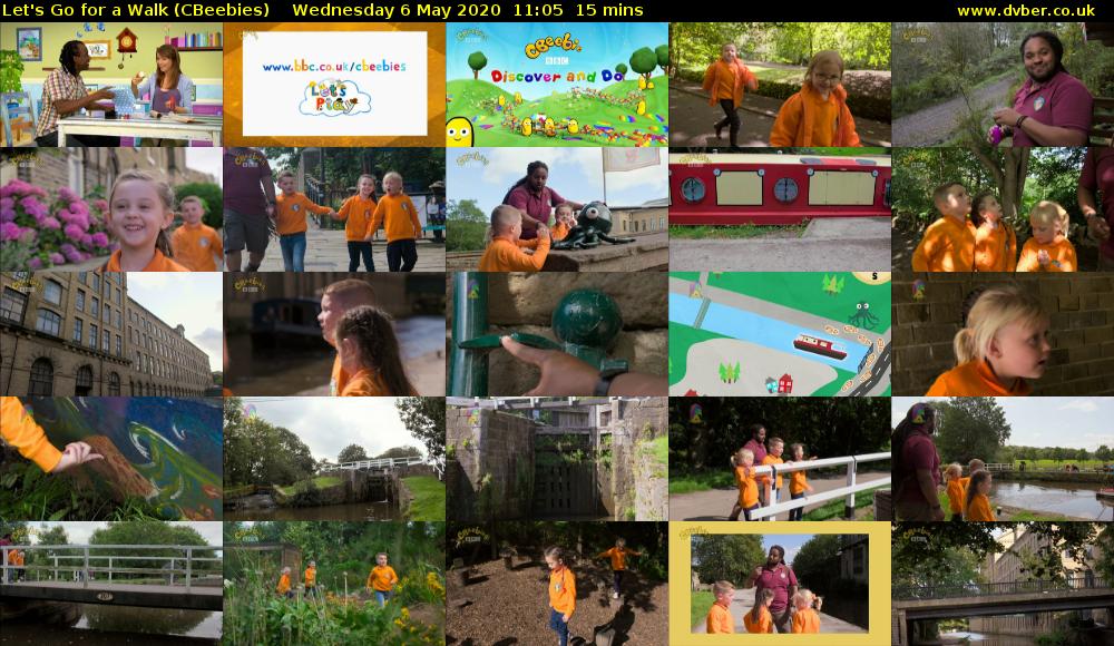 Let's Go For A Walk (CBeebies) Wednesday 6 May 2020 11:05 - 11:20