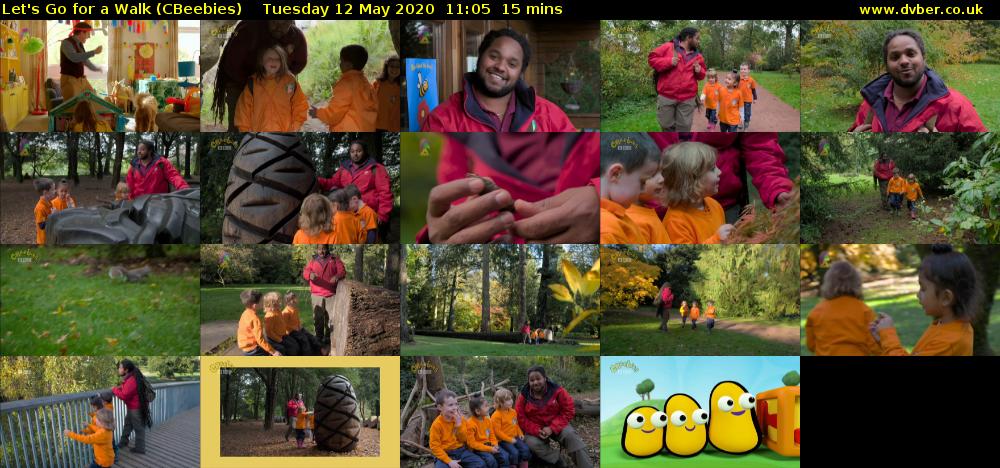 Let's Go For A Walk (CBeebies) Tuesday 12 May 2020 11:05 - 11:20