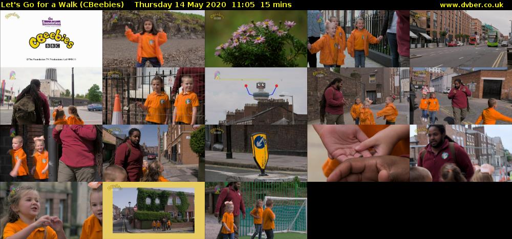 Let's Go For A Walk (CBeebies) Thursday 14 May 2020 11:05 - 11:20