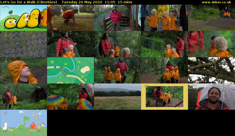 Let's Go For A Walk (CBeebies) Tuesday 26 May 2020 11:05 - 11:20