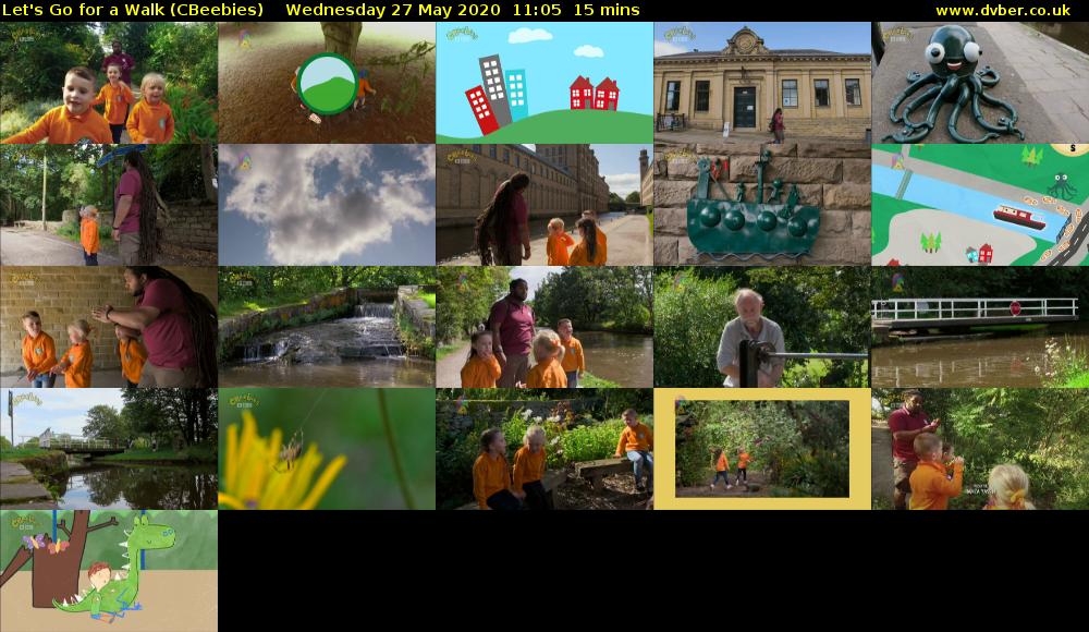 Let's Go For A Walk (CBeebies) Wednesday 27 May 2020 11:05 - 11:20