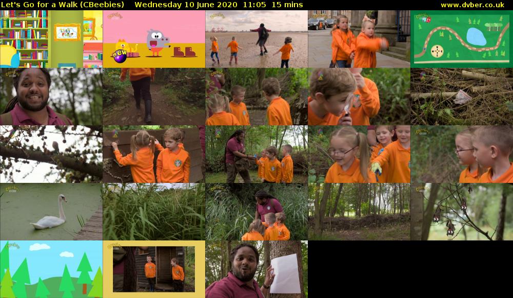 Let's Go For A Walk (CBeebies) Wednesday 10 June 2020 11:05 - 11:20