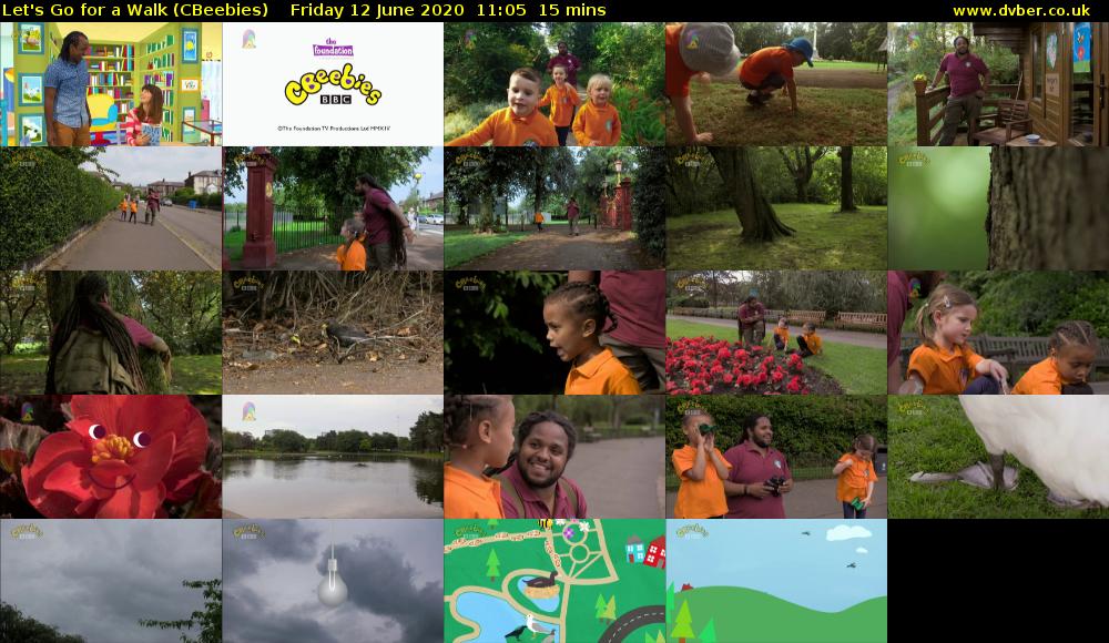 Let's Go For A Walk (CBeebies) Friday 12 June 2020 11:05 - 11:20