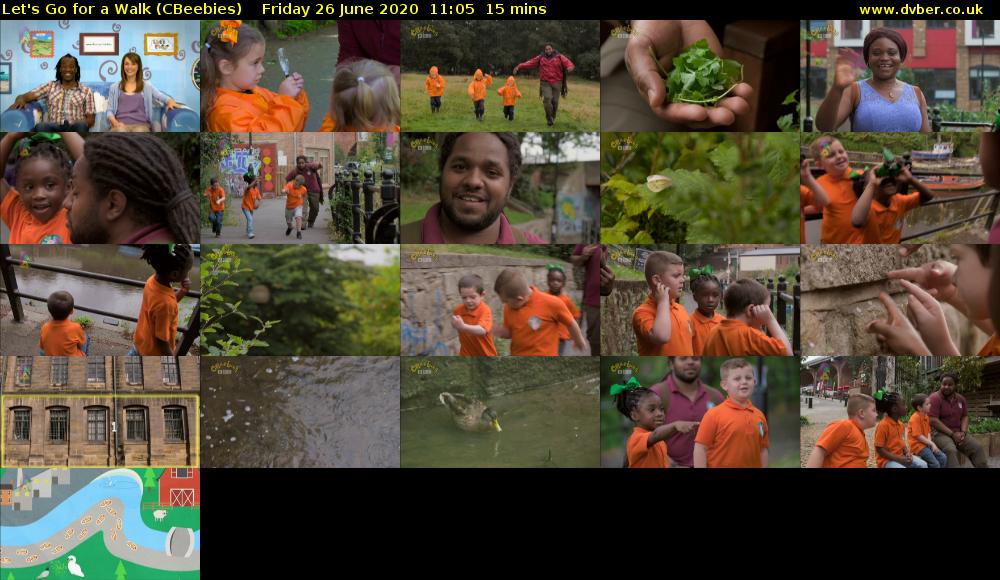 Let's Go For A Walk (CBeebies) Friday 26 June 2020 11:05 - 11:20