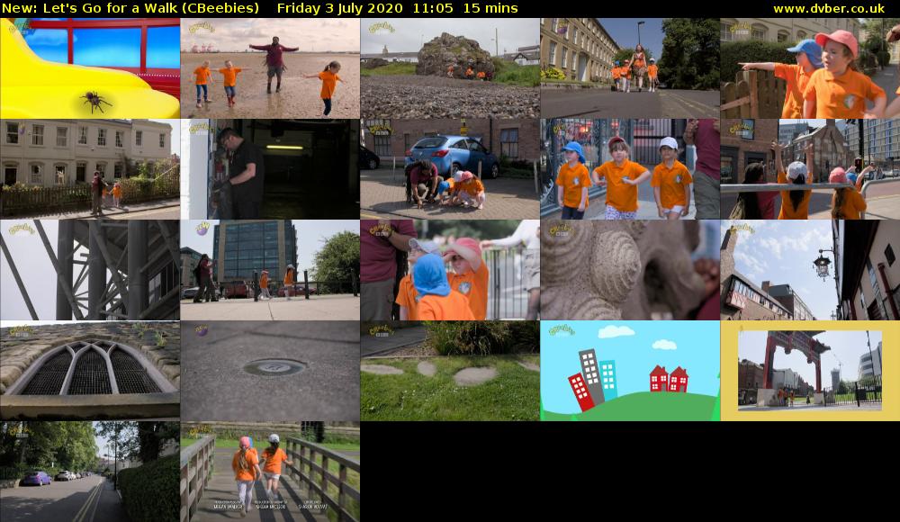 Let's Go For A Walk (CBeebies) Friday 3 July 2020 11:05 - 11:20