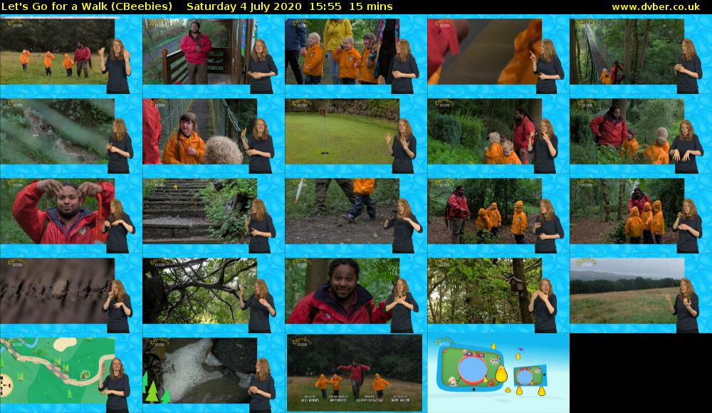 Let's Go For A Walk (CBeebies) Saturday 4 July 2020 15:55 - 16:10