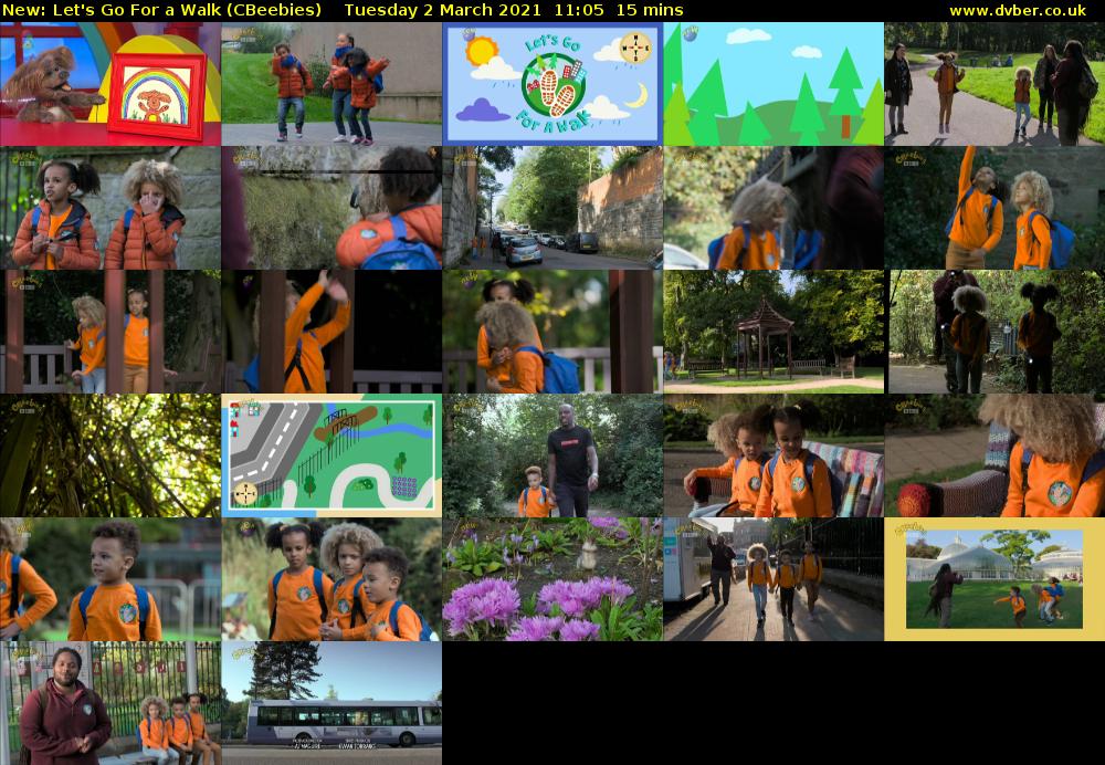 Let's Go For A Walk (CBeebies) Tuesday 2 March 2021 11:05 - 11:20