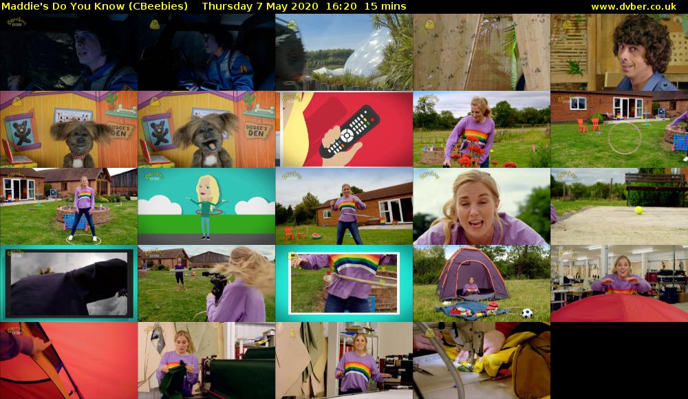 Maddie's Do You Know (CBeebies) Thursday 7 May 2020 16:20 - 16:35