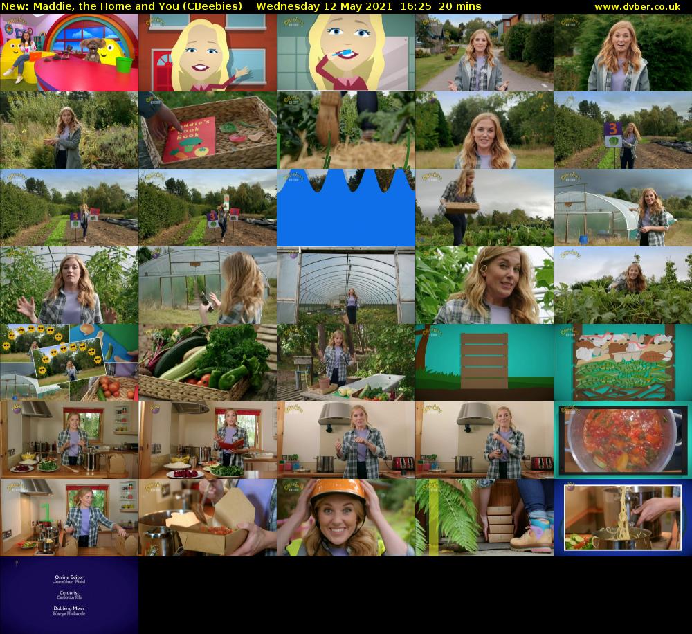 Maddie, the Home and You (CBeebies) Wednesday 12 May 2021 16:25 - 16:45