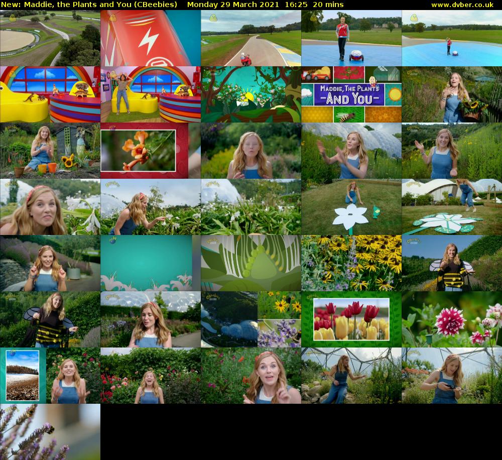 Maddie, the Plants and You (CBeebies) Monday 29 March 2021 16:25 - 16:45