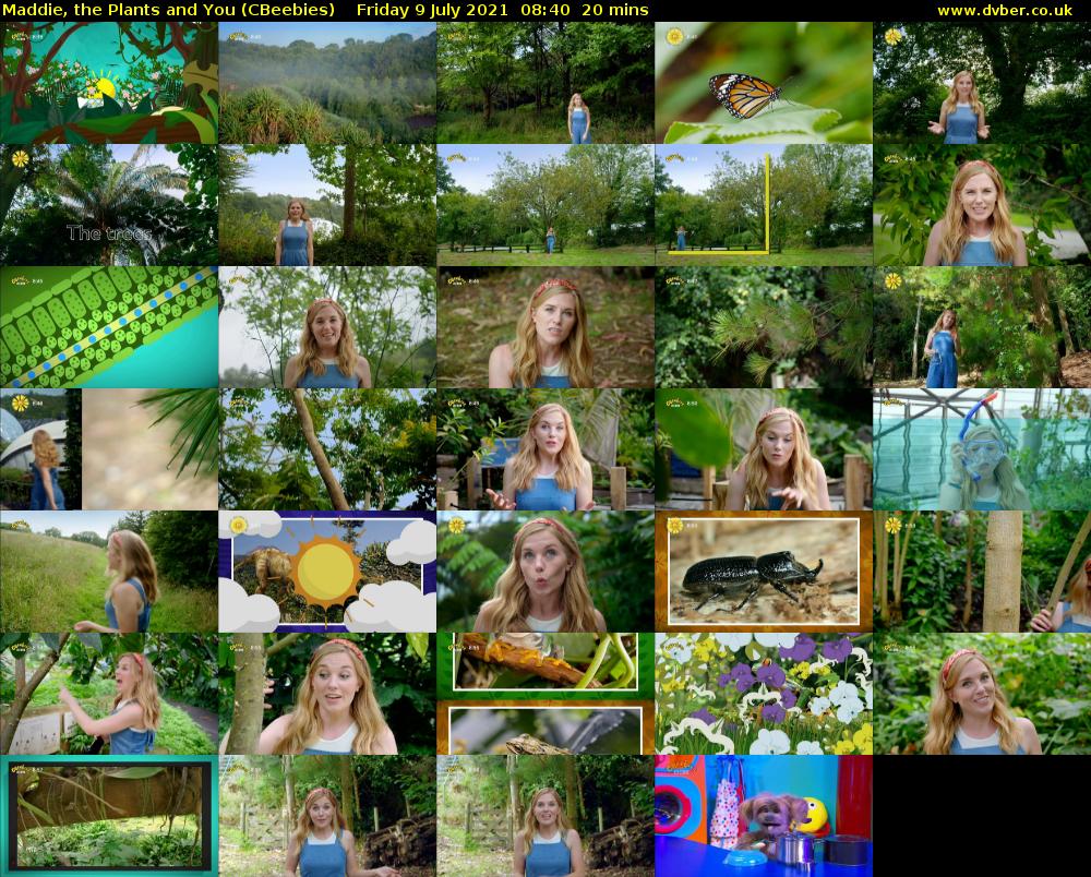 Maddie, the Plants and You (CBeebies) Friday 9 July 2021 08:40 - 09:00