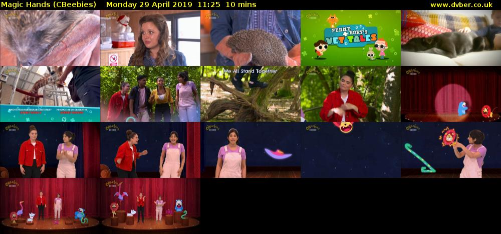 Magic Hands (CBeebies) Monday 29 April 2019 11:25 - 11:35