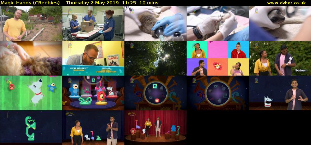 Magic Hands (CBeebies) Thursday 2 May 2019 11:25 - 11:35