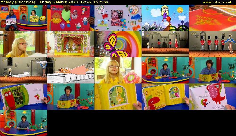 Melody (CBeebies) Friday 6 March 2020 12:45 - 13:00