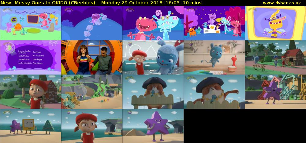 Messy Goes to OKIDO (CBeebies) Monday 29 October 2018 16:05 - 16:15
