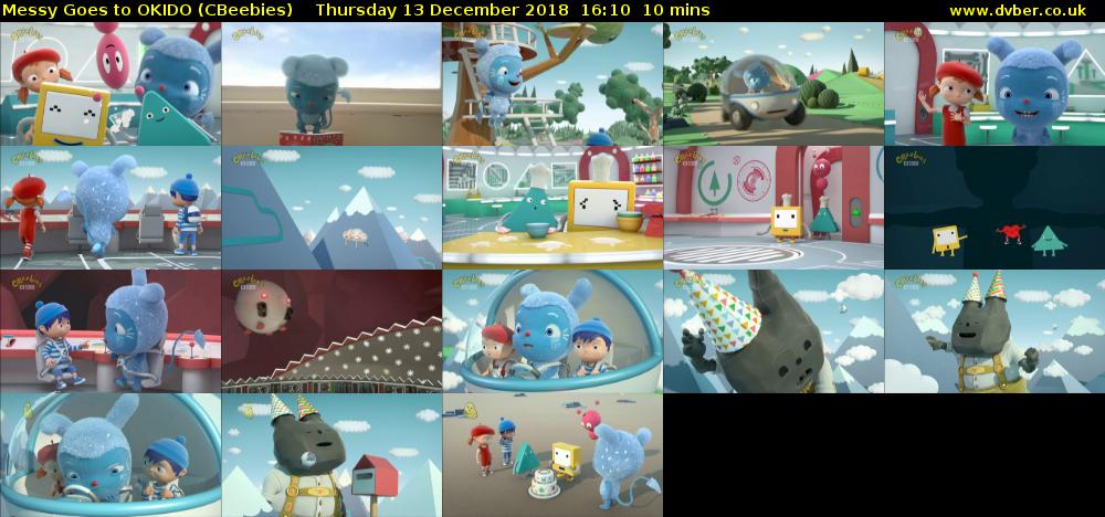 Messy Goes to OKIDO (CBeebies) Thursday 13 December 2018 16:10 - 16:20