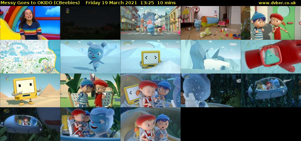 Messy Goes to OKIDO (CBeebies) Friday 19 March 2021 13:25 - 13:35