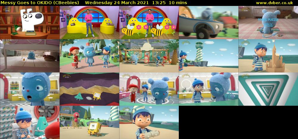 Messy Goes to OKIDO (CBeebies) Wednesday 24 March 2021 13:25 - 13:35