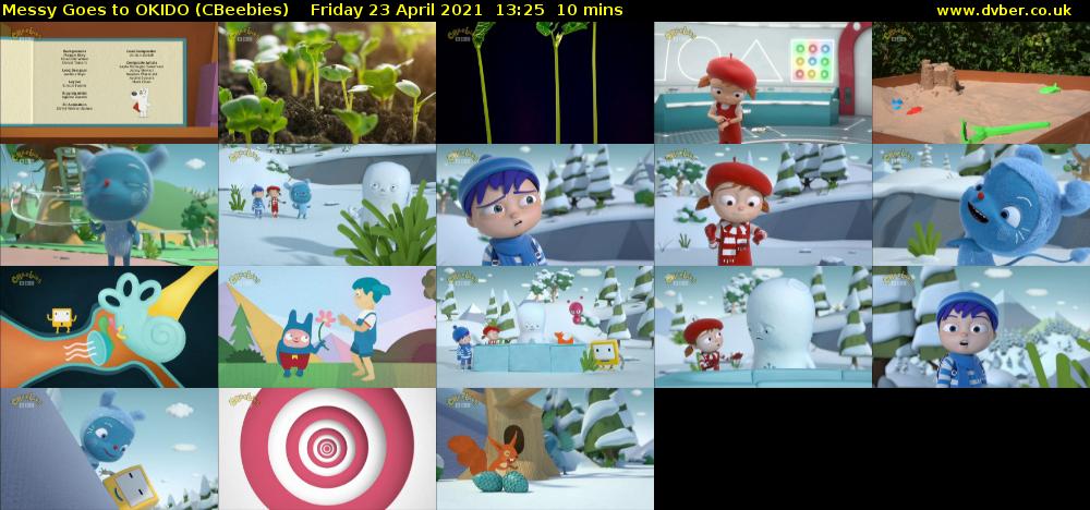 Messy Goes to OKIDO (CBeebies) Friday 23 April 2021 13:25 - 13:35