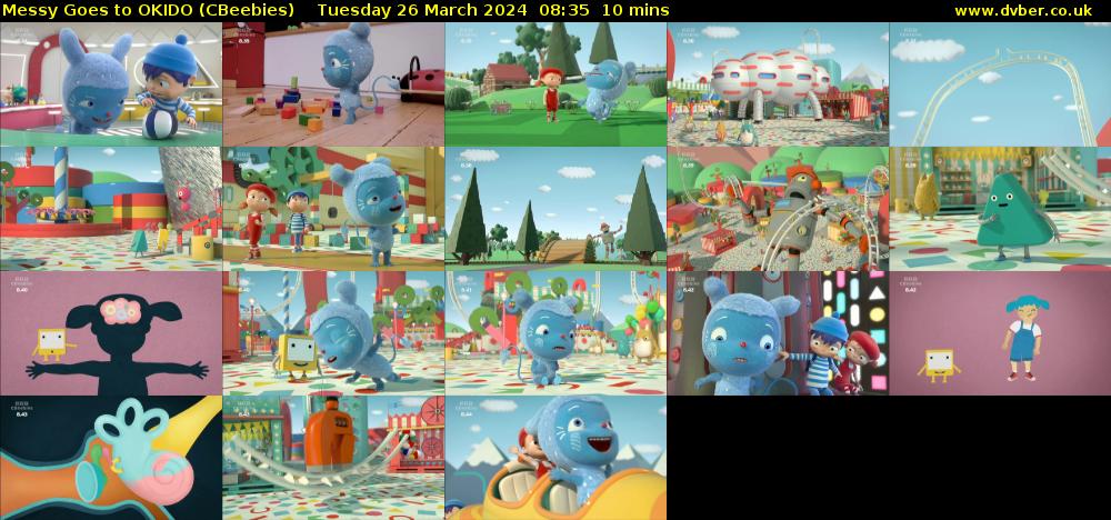 Messy Goes to OKIDO (CBeebies) Tuesday 26 March 2024 08:35 - 08:45