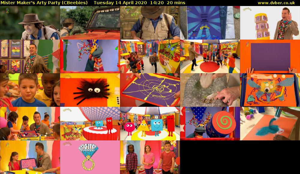 Mister Maker's Arty Party (CBeebies) Tuesday 14 April 2020 14:20 - 14:40