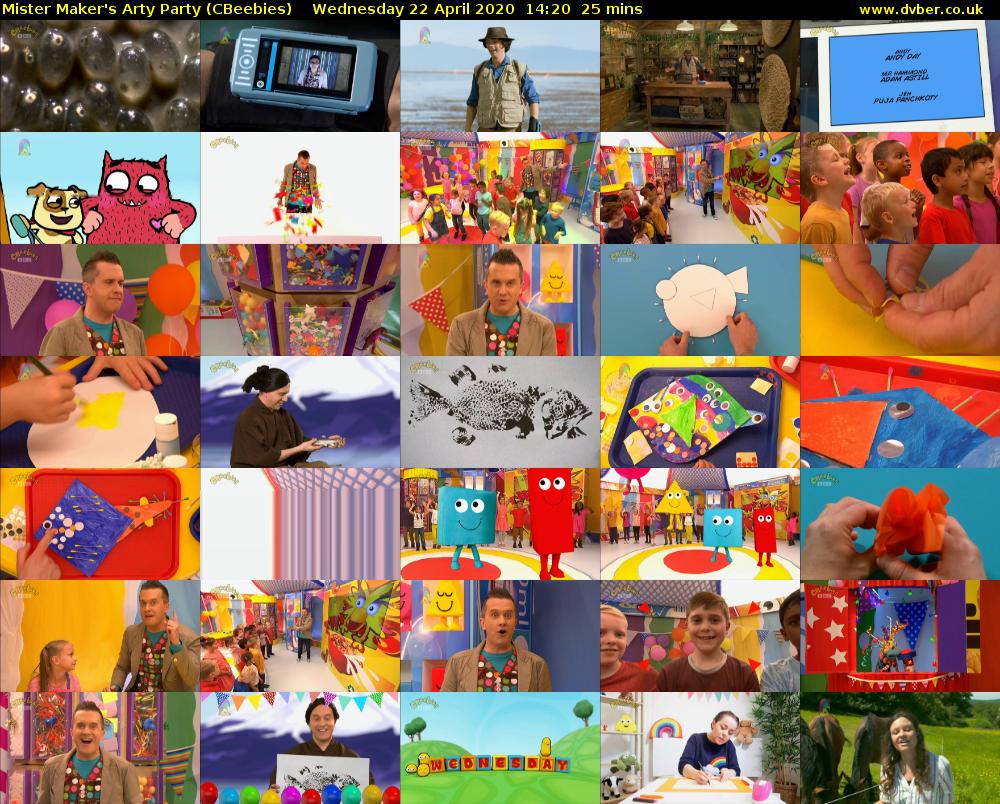 Mister Maker's Arty Party (CBeebies) Wednesday 22 April 2020 14:20 - 14:45