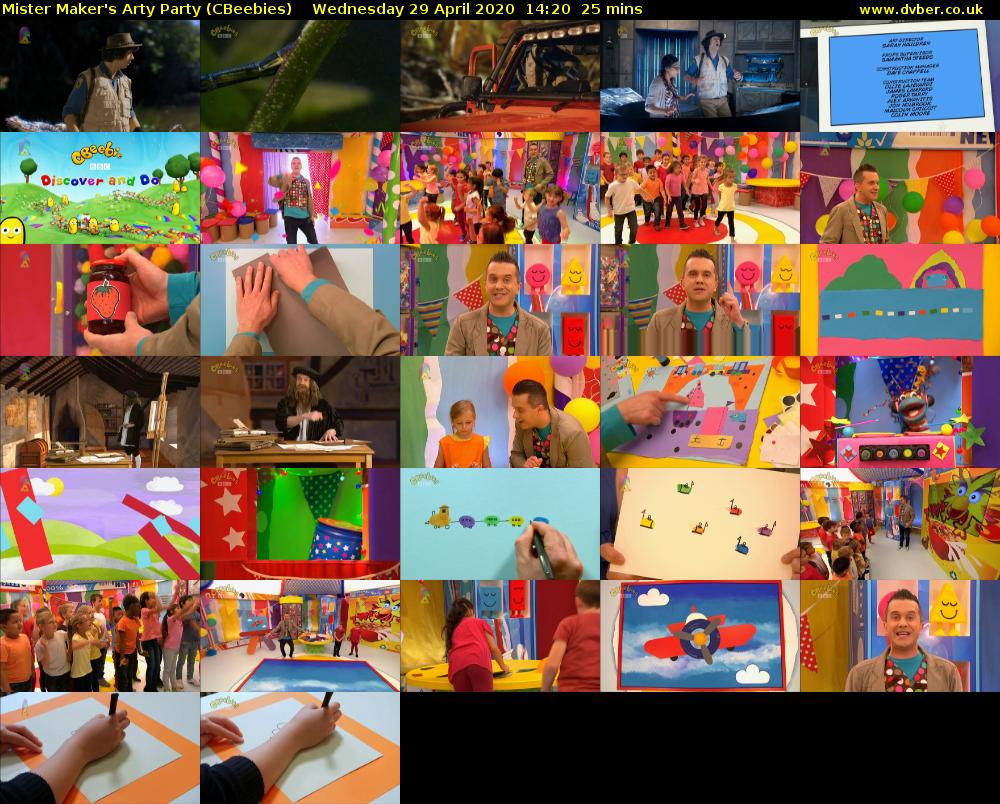 Mister Maker's Arty Party (CBeebies) Wednesday 29 April 2020 14:20 - 14:45