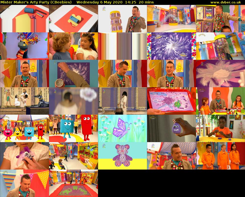 Mister Maker's Arty Party (CBeebies) Wednesday 6 May 2020 14:25 - 14:45